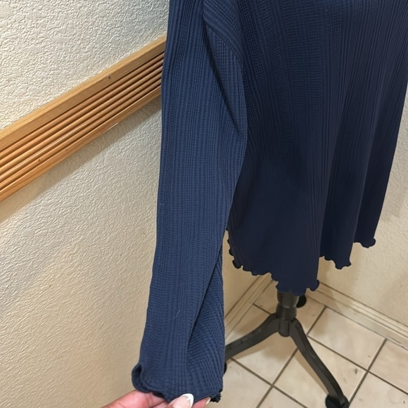 Navy Blue 2X The Complex long sleeve sweater - Picture 3 of 6